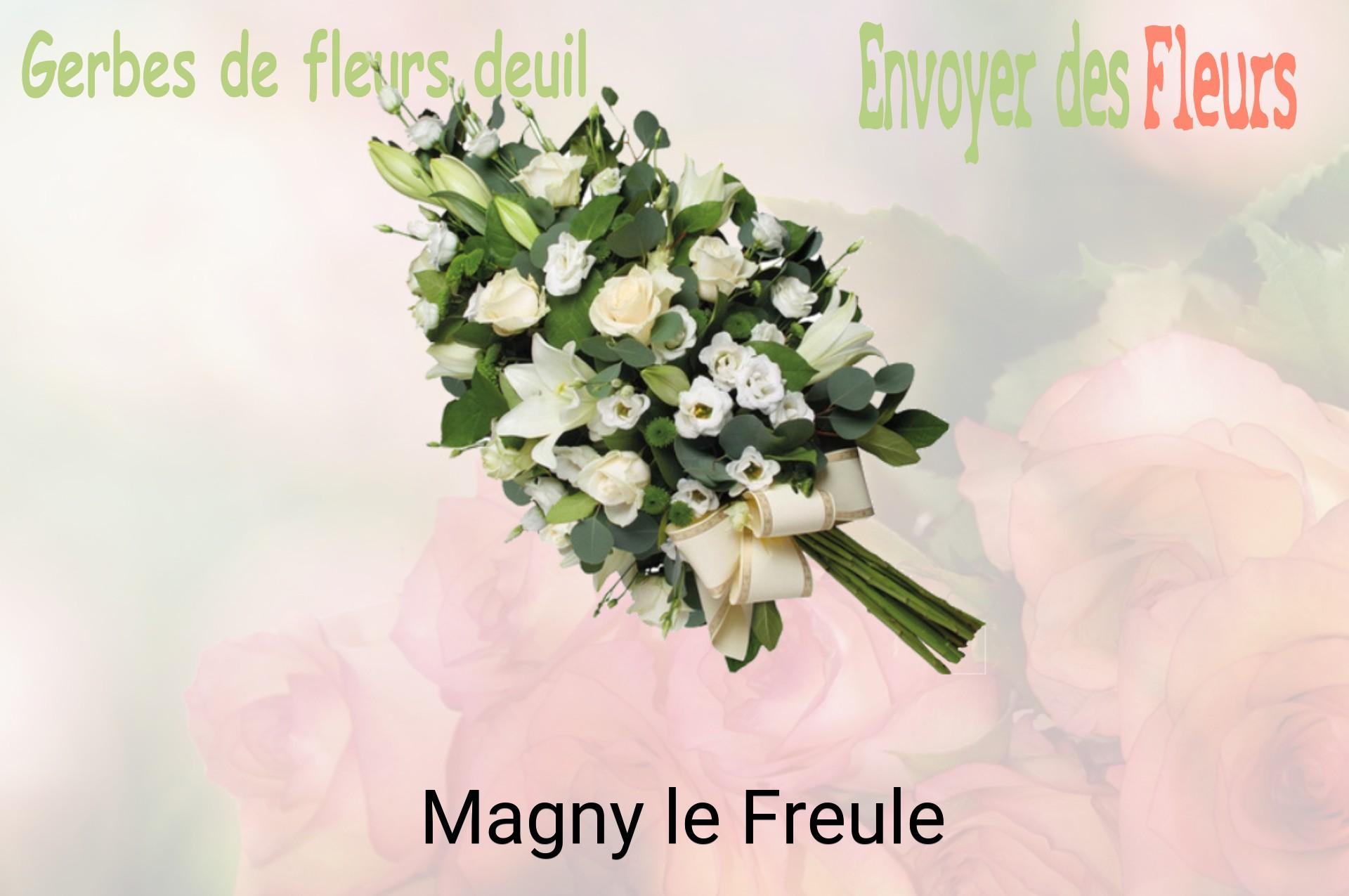 Gerbe de fleurs de deuil livrée à Magny-le-Freule